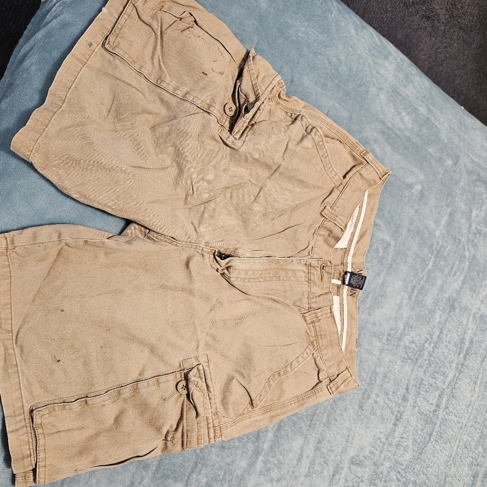 Areopodtle Men's Tan Cargo Shorts